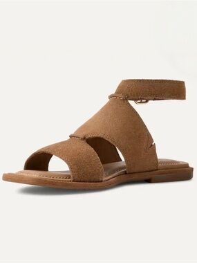 UGG Delray Tan Suede Ankle-Strap Sandal size 8